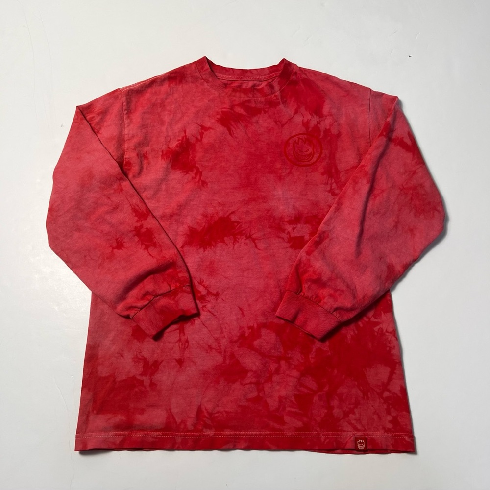 045 - SPITFIRE SKATEBOARDS SKATE RED DYED LONG SLEEVE SHIRT - Picture 4 of 4
